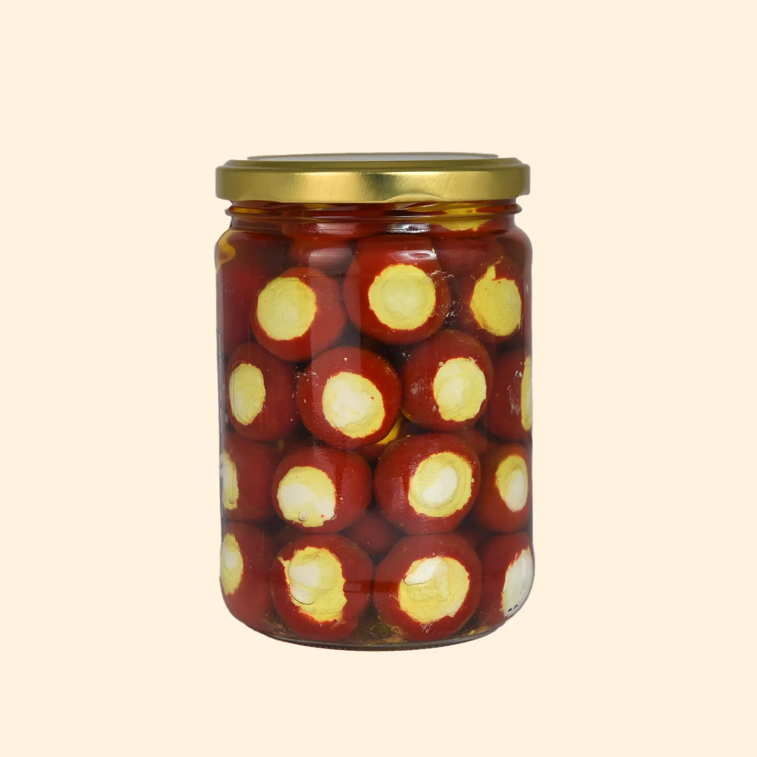 فلفل أحمر باللبنة 800غم